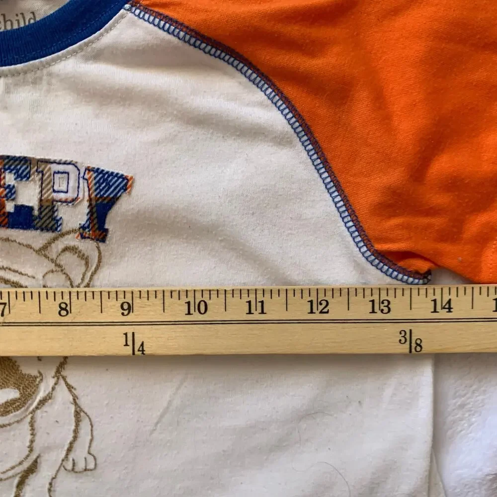 Child of Mine Carters Boys 5T Sleepy Head French Bulldog Orange Plaid Pajama Set